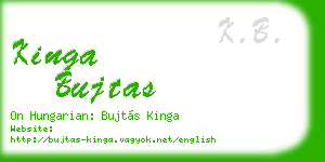 kinga bujtas business card
